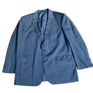 Brooks Brothers 100% Wool Pin Stripe Mens Blazer Sz 44 Made in USA